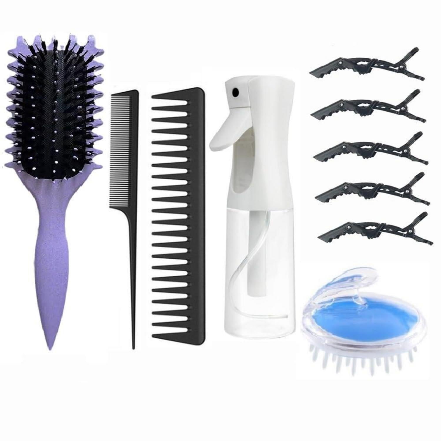 Locken Haar Bürste Set Locken Defining Bürste Sprühflasche