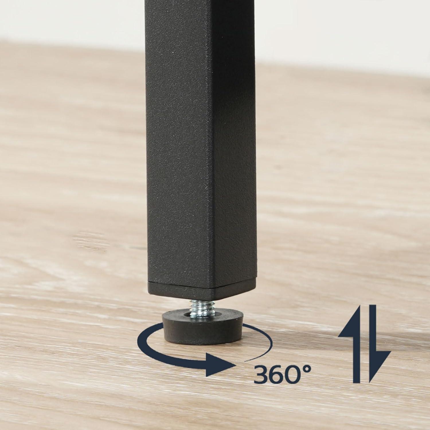 HOOBRO Beistelltisch Kleiner 2-stufiger Couchtisch Vintagebraun Schwarz