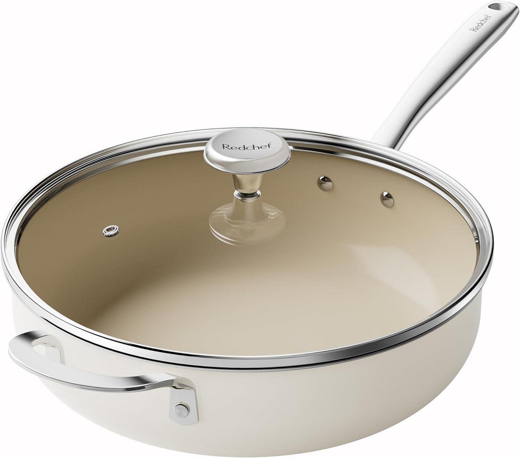 Antihaft Bratpfanne Induktion 28 cm mit Deckel Keramikbeschichtung