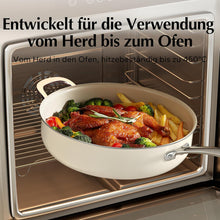 Keramikpfanne 28cm Induktion Antihaft Deckel Edelstahlgriff
