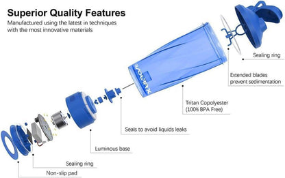 Elektrischer Protein Shaker USB Wiederaufladbar Mixer 600 ml