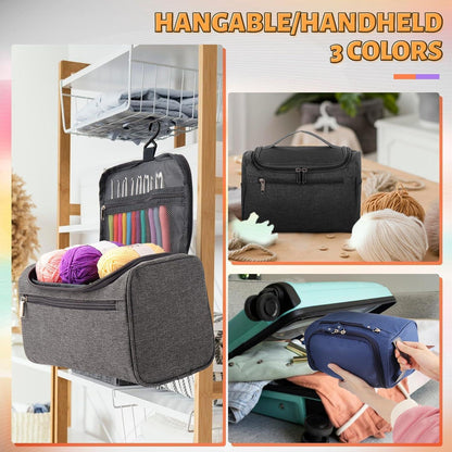Häkelset für Anfänger mit Zubehör & Tragbarer Häkeltasche