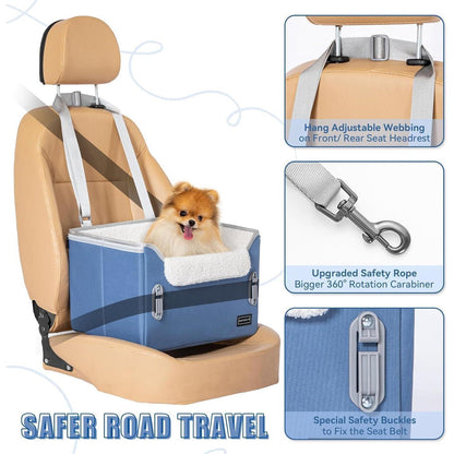Hunde-Sitzerhöhung Blau (S) – Sicher & Komfortabel für kleine Hunde