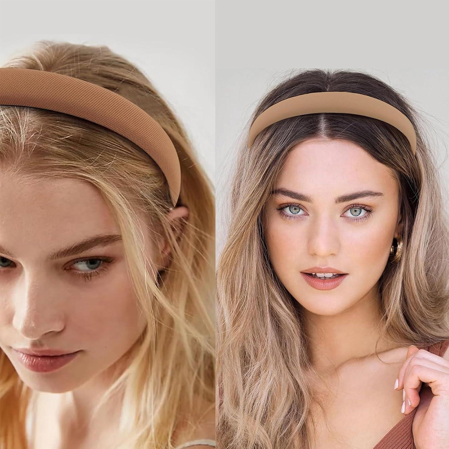 Haarreif Damen 5er Set Samt Braun Stirnband Rutschfest Neutrale Farben