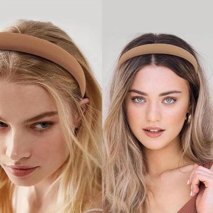 Haarreif Damen 5er Set Samt Braun Stirnband Rutschfest Neutrale Farben