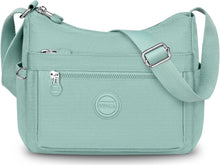 Umhängetasche Damen Wasserdicht Nylon Crossbody Bag Vielen Fächern
