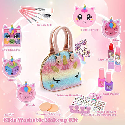 Kinderschminkkoffer für Mädchen, Make-up Set 4-12 Jahre
