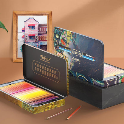 72-farbige Aquarellstifte Set mit Pinsel & Spitzer