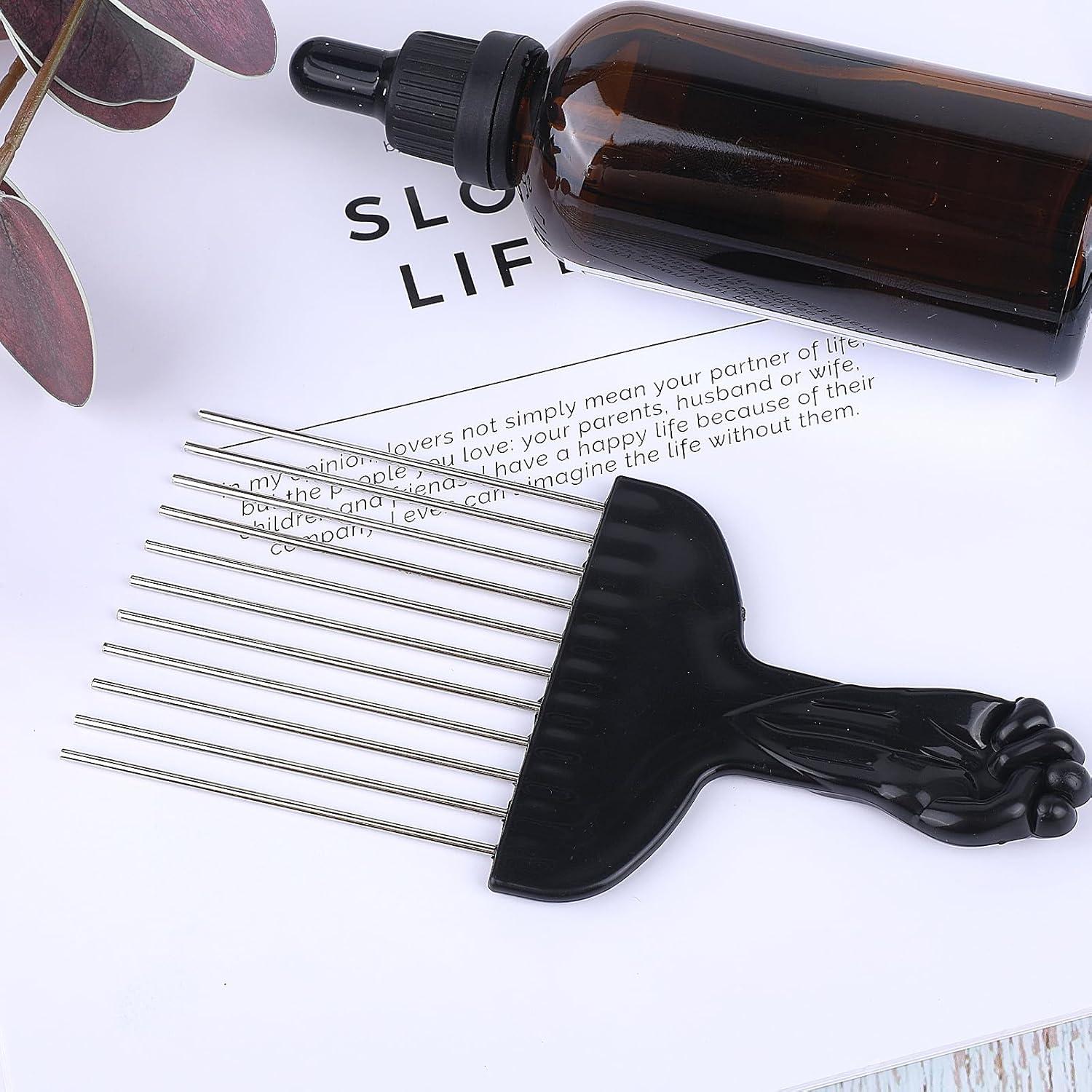 Afro Kamm Metall Locken Kamm für Locken Afro Hair Styling Bärte