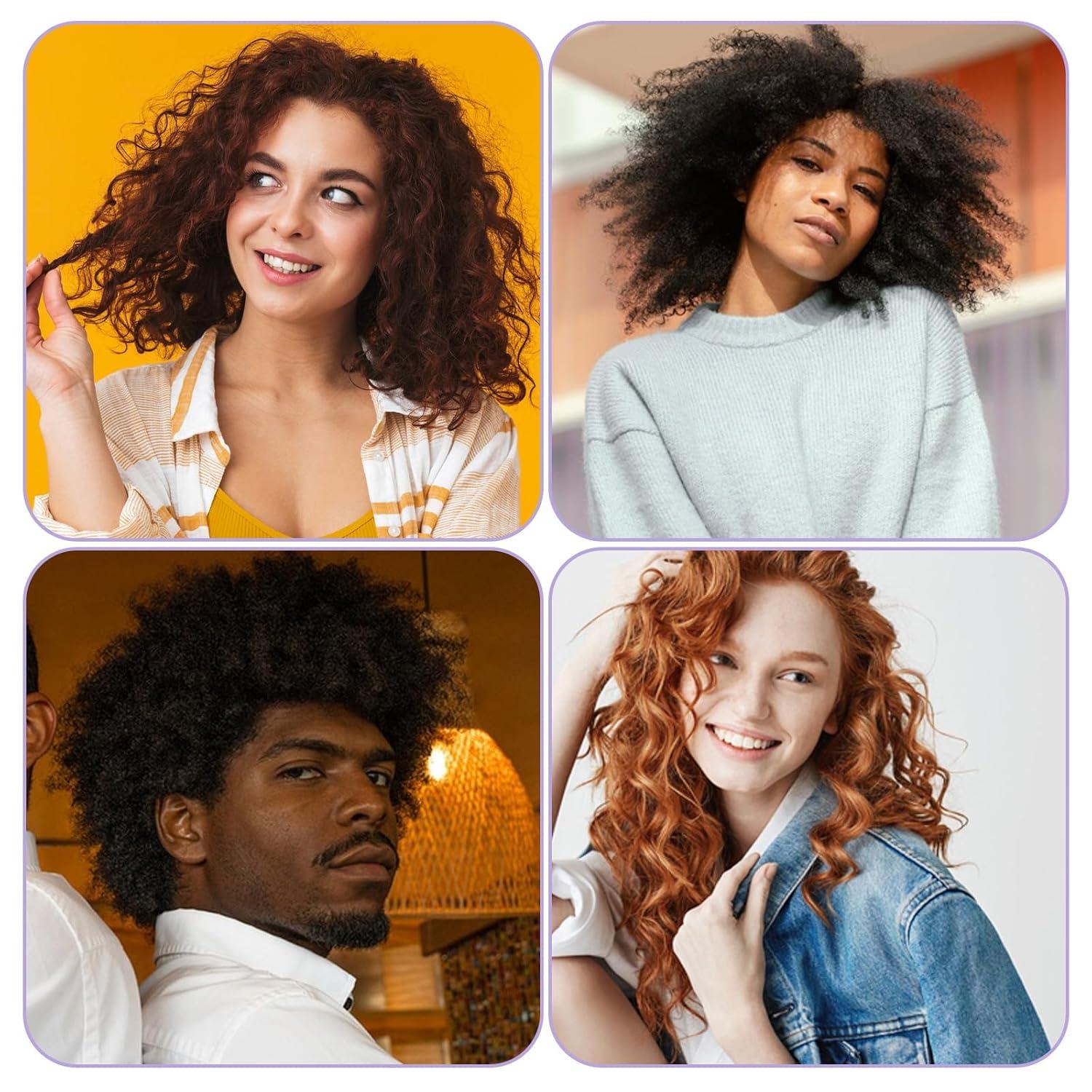 Afro Kamm Metall Locken Styling Bartkamm für Männer Frauen - Naturlocken Afro