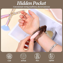 6er Pack Scrunchies mit Reißverschluss Tasche für Mädchen