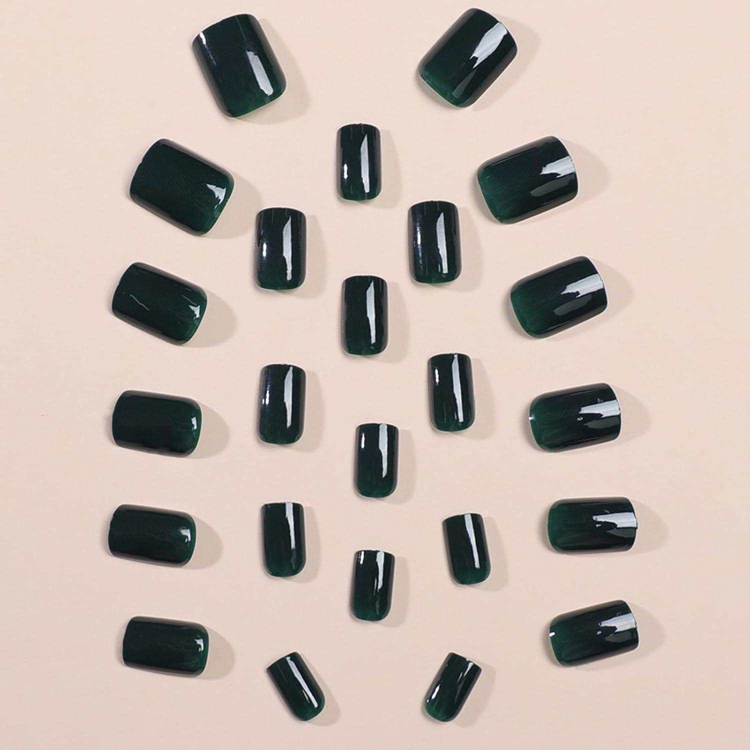 Ceboic French Press on Nails 24 Stück Kurz Einfarbig Nägel Zum