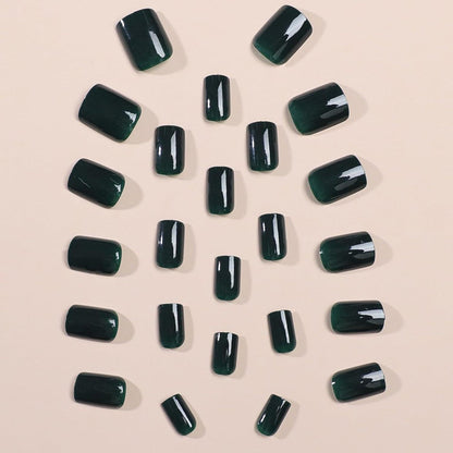 Ceboic French Press on Nails 24 Stück Kurz Einfarbig Nägel Zum