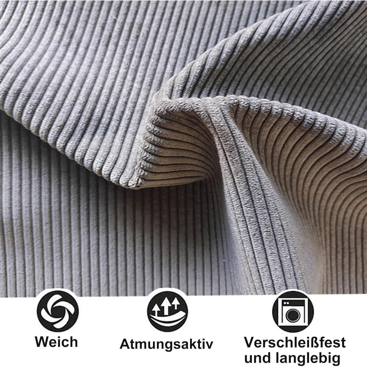 Schlafsofa Grau 90x200 cm mit Stauraum & Lattenrost