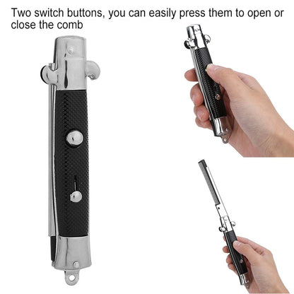 Switchblade Taschenkamm Springmesserkamm Haarkamm Klappmesser Bürste