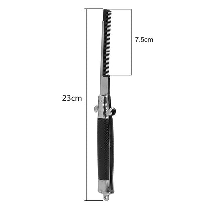 Switchblade Taschenkamm Klappmesser automatische Bürste für Herren Haar Styling