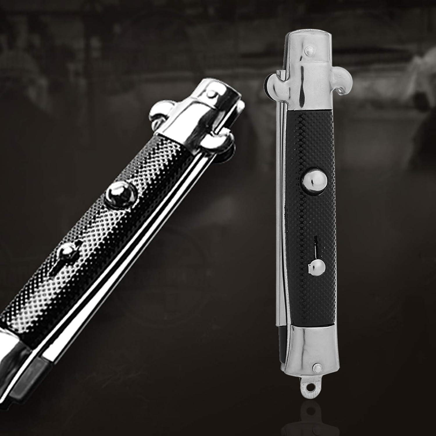 Switchblade Taschenkamm für Herren Haar Bart Styling