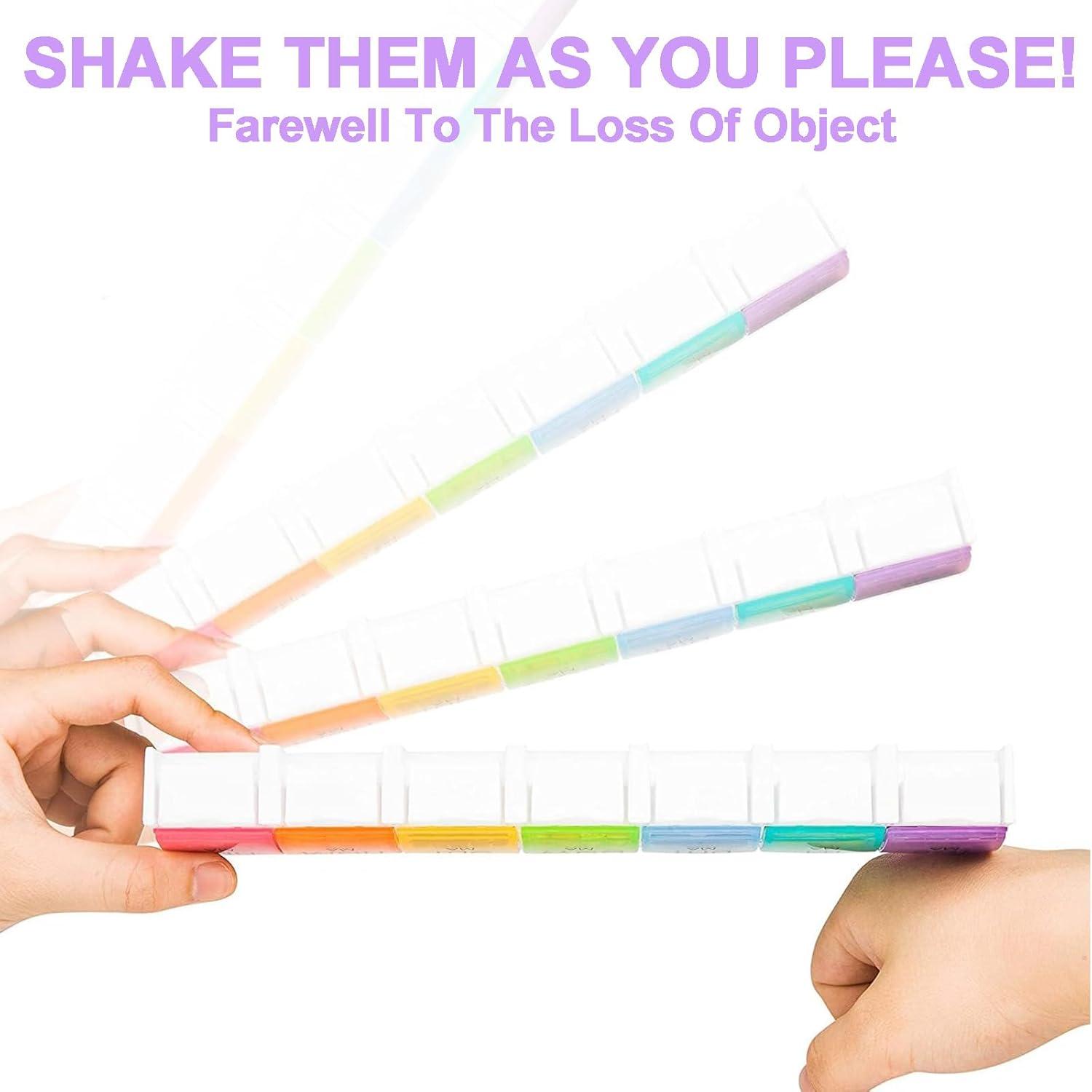 Tablettenbox, Pillendose 7 Tage Regenbogen Design große Fächer