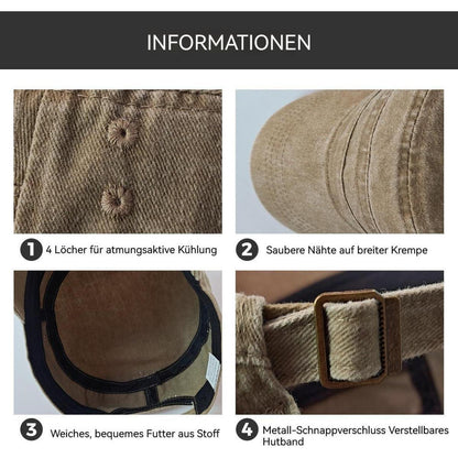 Military Cap Herren – Verstellbare Army Cap Vintage Style