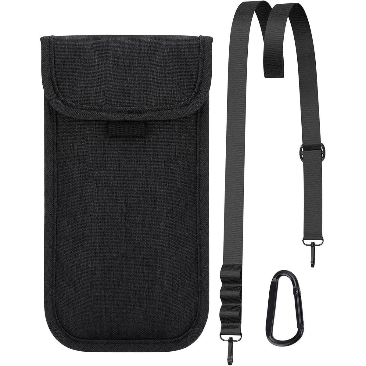 Handytasche Universal 6,9 Zoll Nylon mit Schultergurt Schwarz