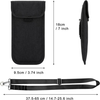 Handytasche Universal 6,9 Zoll Nylon mit Schultergurt Schwarz