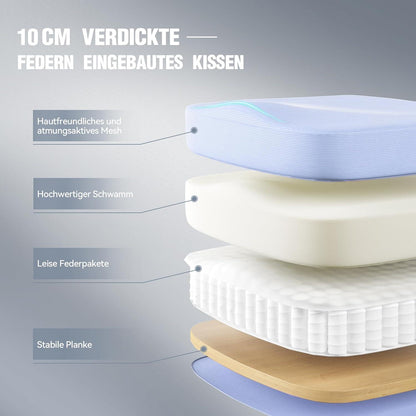 Ergonomischer Bürostuhl mit Kopfstütze und Lendenwirbelstütze, Violett