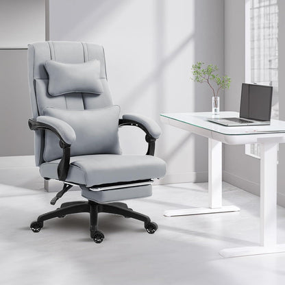 Ergonomischer Chefsessel Bürostuhl mit Fußstütze und