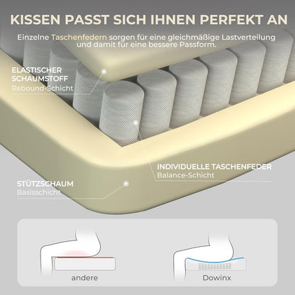 Ergonomischer Bürostuhl mit Fußstütze und Lendenwirbelstütze, Grau