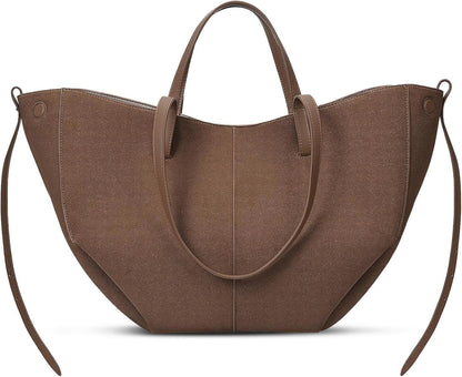 Große Tote Bag Kunstleder Handtasche Damen Elegante Schultertasche