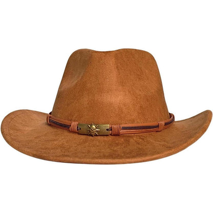 Cowboyhut Damen Herren - Westernhut mit Seildeko in Lederoptik