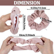 4er Set Scrunchies mit Reißverschluss für Damen - Haargummi