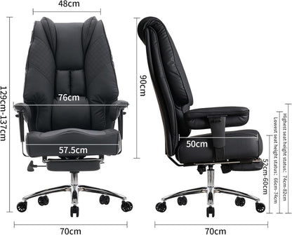 XXL Bürostuhl Ergonomisch mit Hoher Rückenlehne und Breitem