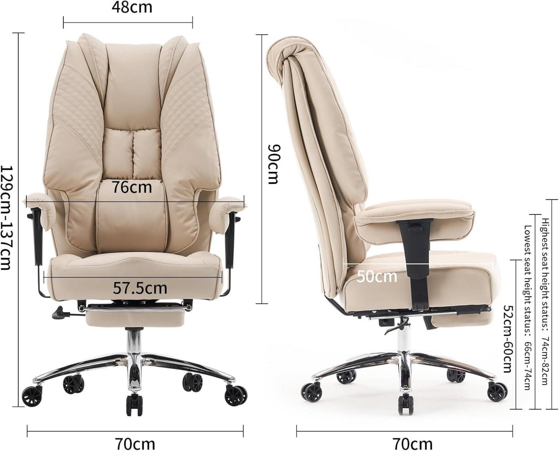Ergonomischer Bürostuhl mit Hoher Rückenlehne, Verstellbaren