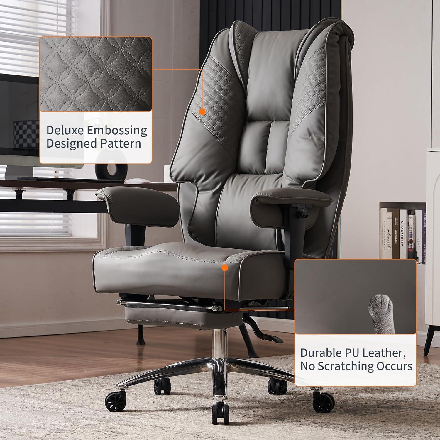 Ergonomischer Bürostuhl mit Hoher Rückenlehne, Verstellbaren