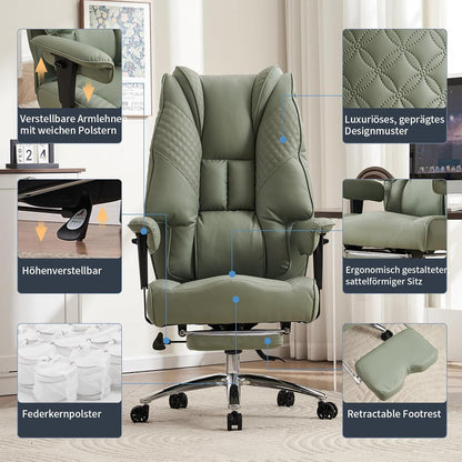 Ergonomischer Bürostuhl mit hoher Rückenlehne und verstellbaren