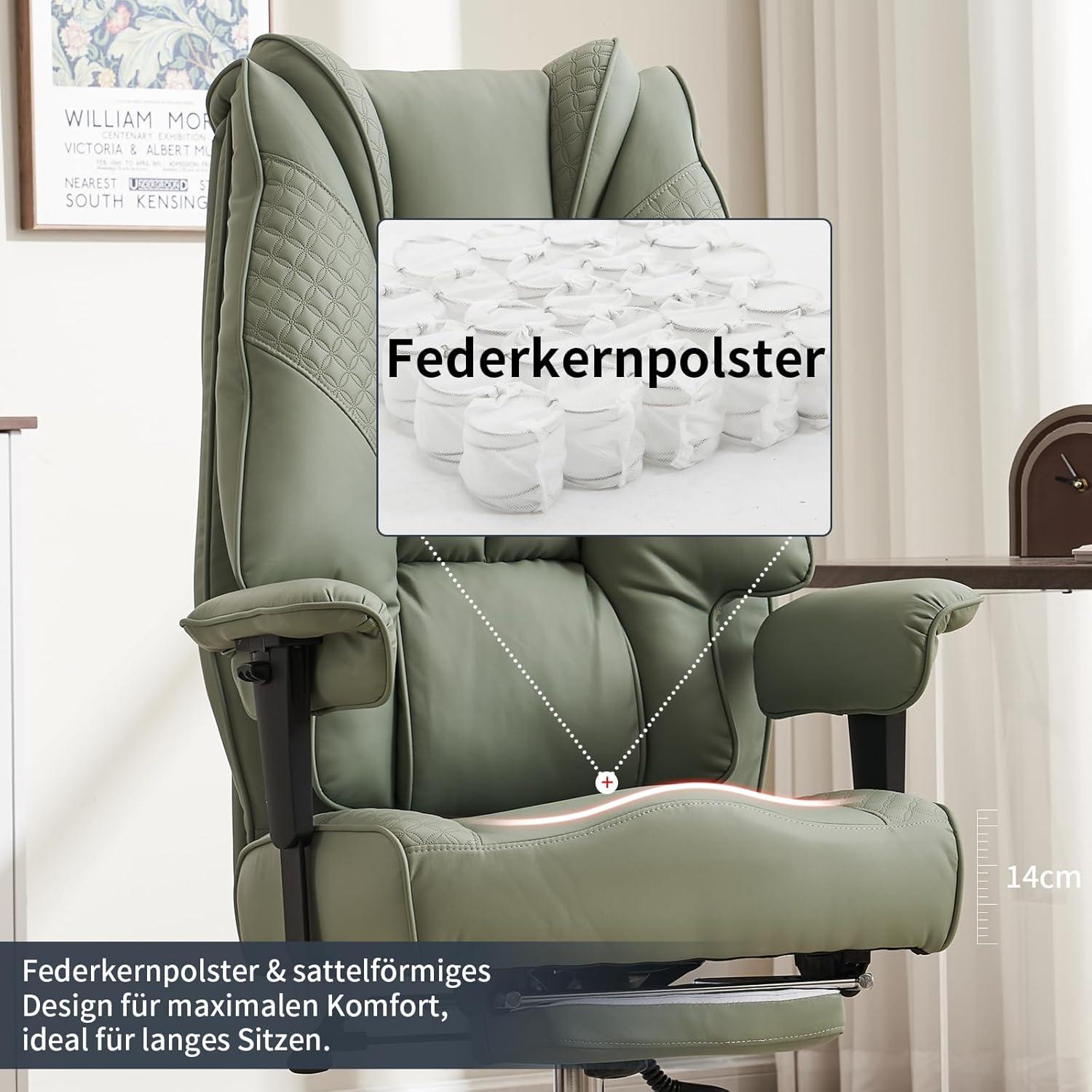 Ergonomischer Bürostuhl Hohe Rückenlehne, Verstellbare