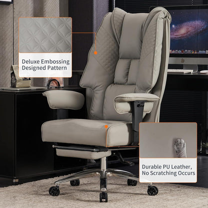 Ergonomischer Bürostuhl mit Hoher Rückenlehne Breiter Sitz Höhenverstellbar MAX