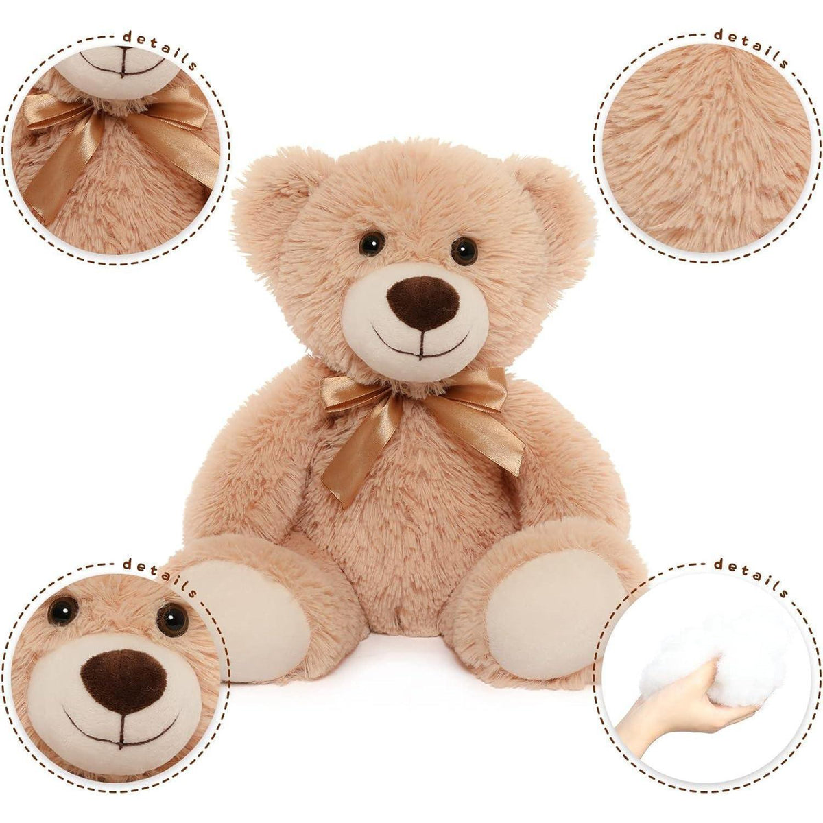 3x Süße Teddybären – Kawaii Plüschtiere 35cm