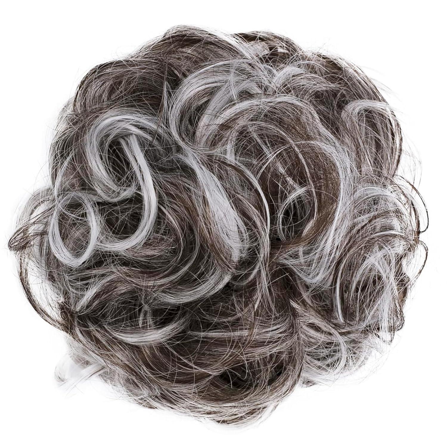 Frauen Haarteil dutt Haargummi Hochsteckfrisuren