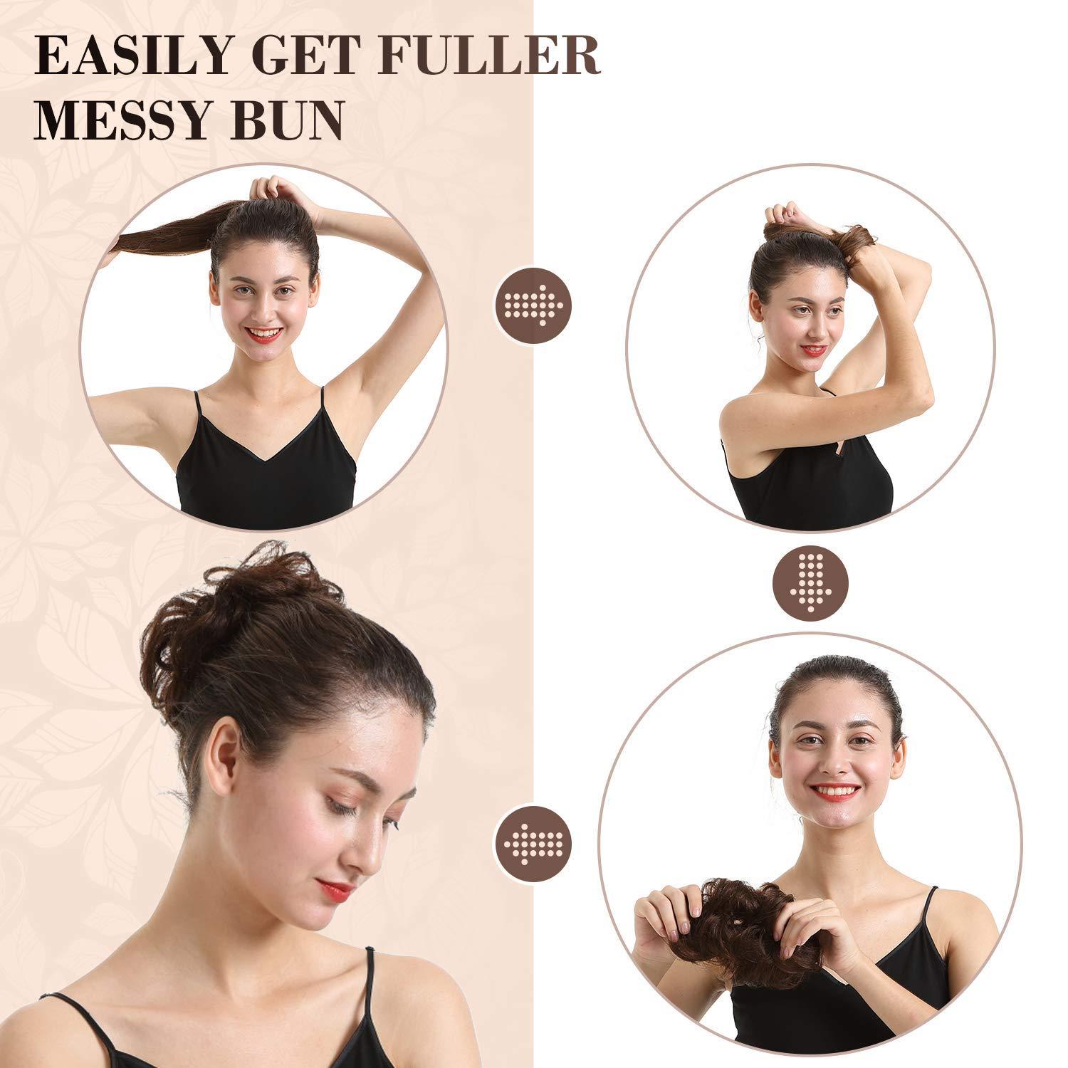 Haarteil dutt Haarrkröne Chignon Hochsteckfrisur Pferdeschwanz