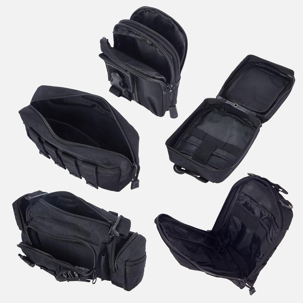 Taktischer Autositz Organizer mit 5 Molle Taschen – Rücksitz Ordnungssystem