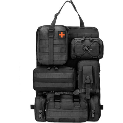 Taktischer Autositz Organizer mit 5 Molle Taschen – Rücksitz Ordnungssystem
