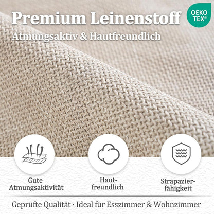 Drehbarer Esszimmerstuhl Beige 4er Set mit Armlehnen
