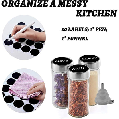 EHIOG Rotierendes Gewürzregal mit 20 Gewürzgläsern