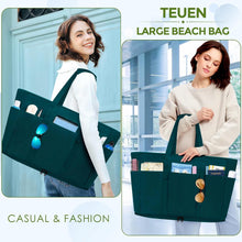 TEUEN Große Strandtasche Damen Cord XXL 45L Reißverschluss