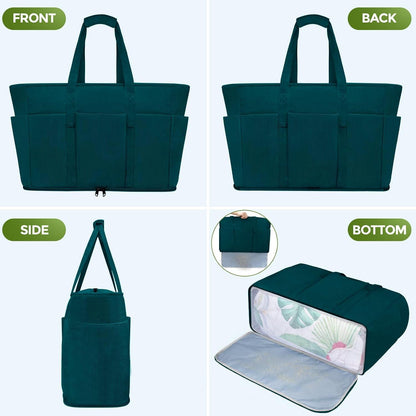 TEUEN Damen Strandtasche Cord XXL Shopper Tote Bag Reißverschluss 45L