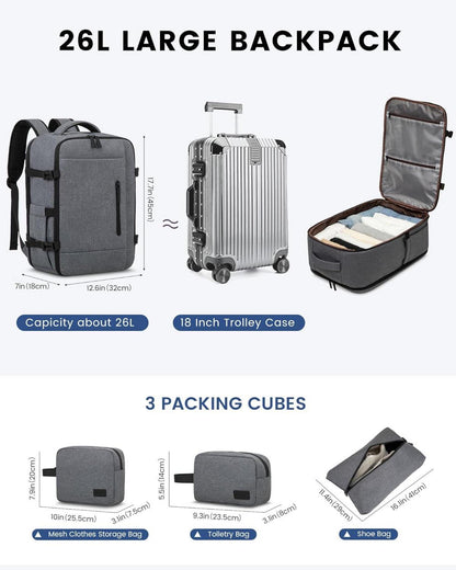 Handgepäck Rucksack 45x36x20 für Easyjet, Laptop Backpack, Koffer, Reiserucksack