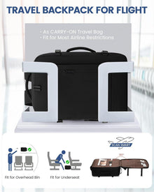 Handgepäck Rucksack 45L Schwarz Reiserucksack Laptop 18 Zoll