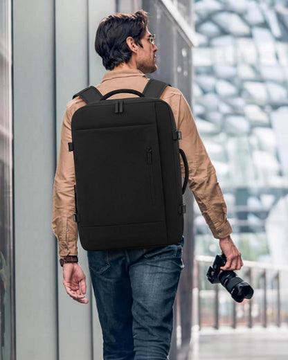 45L Reiserucksack Handgepäck Flugzeug Schwarz 18 Zoll Laptop Rucksack