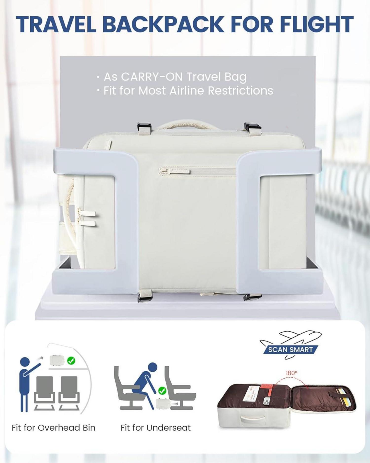 Reiserucksack 40L Handgepäck Rucksack Wasserdicht 17 Zoll